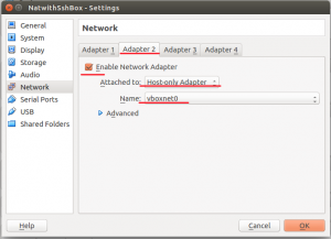 hostonly adapter for guest OS